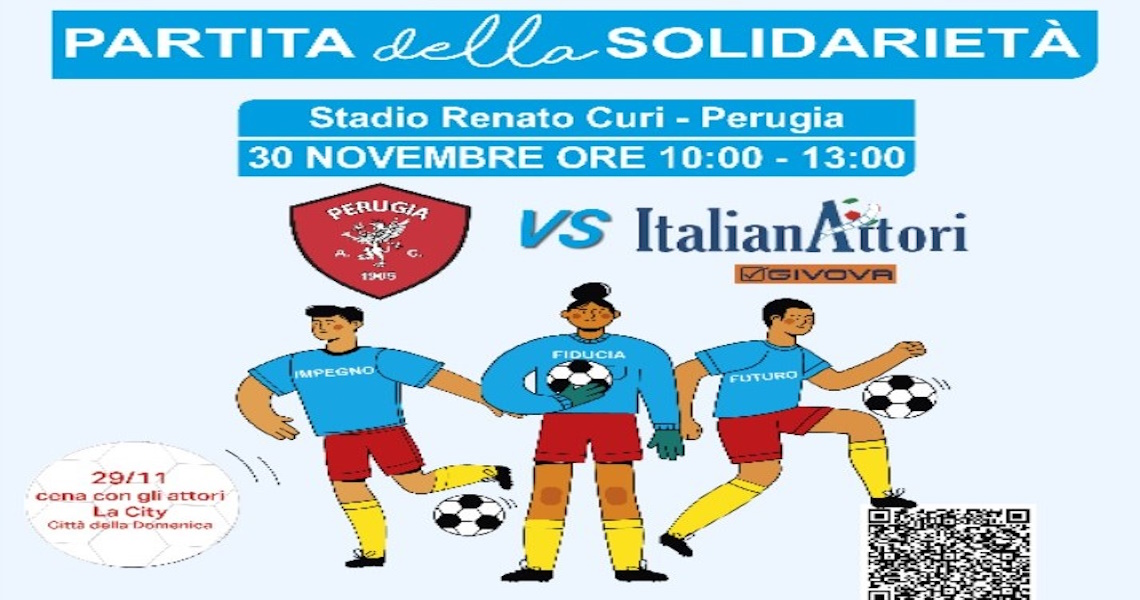 playbill Partita della solidarietà - Perugia